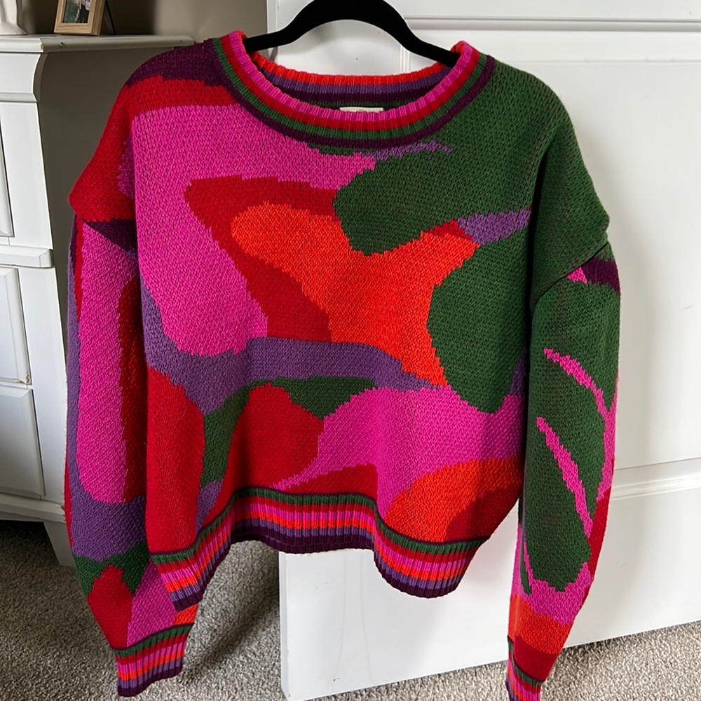 Farm Rio bright print sweater